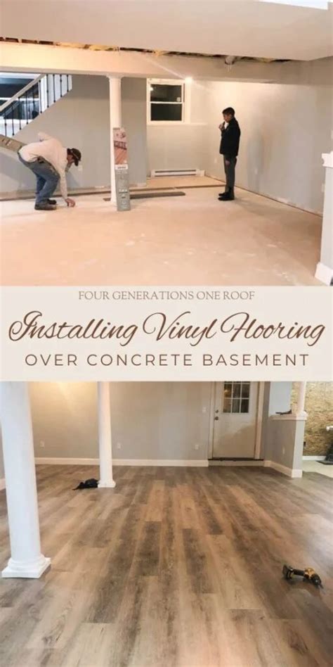 how to install vinyl flooring on concrete basement