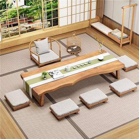 Amazon.com: Japanese Table for Floor Sitting Dining, Low Table for