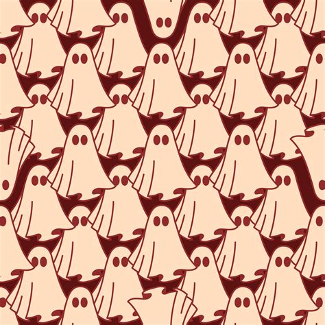 Halloween Ghost Seamless Pattern 30765884 Vector Art at Vecteezy