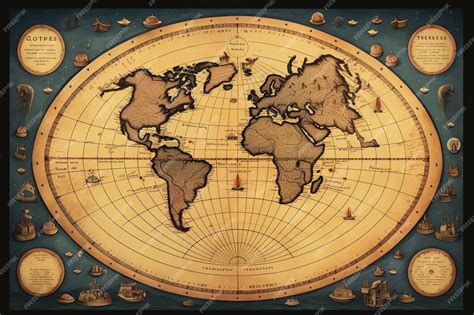 Premium AI Image | secrets of flat earth with continents Unknown worlds