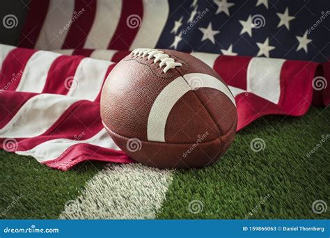 football  field  stripe  american flag  stock image
