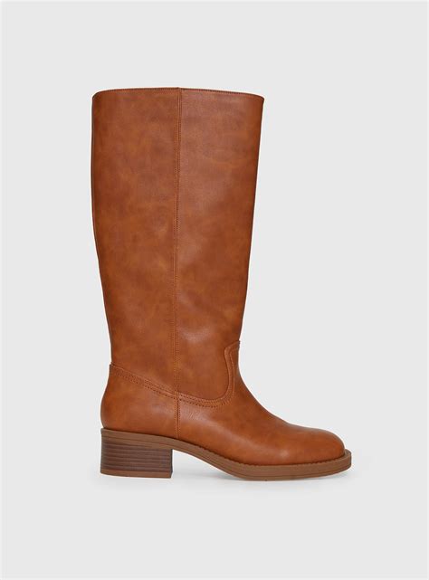 Madisson Knee High Boots Brown | Princess Polly