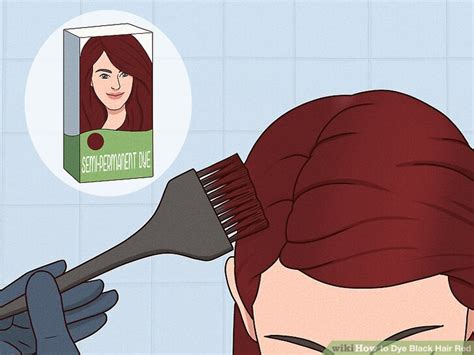 how to dye your hair from red to black