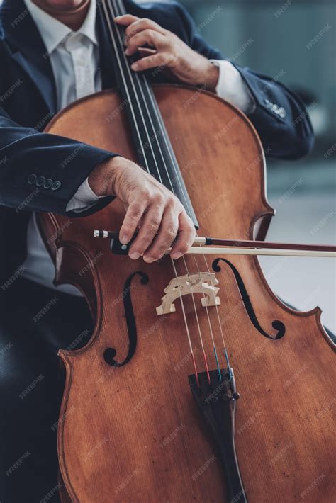 premium photo professional cellist performing