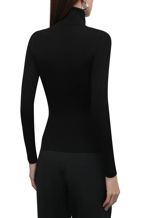 Женская черная водолазка из кашемира и шерсти SAINT LAURENT купить в ...