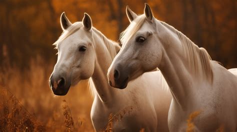 Horse White Two Horses That Are Standing In A Field Backgrounds | PSD Free Download - Pikbest