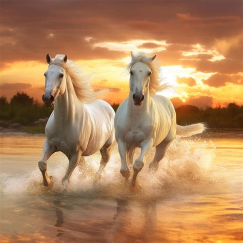 Premium Photo | Horse running at the beach