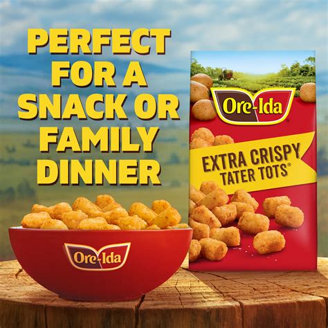 Extra Crispy Tater Tots Seasoned Shredded Frozen Potatoes | ORE-IDA