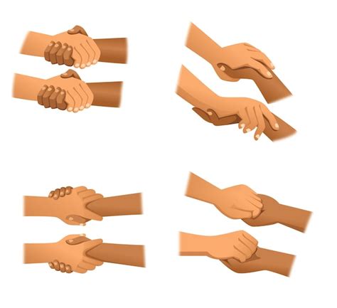 Différentes Poignées De Main | Vecteur Premium 