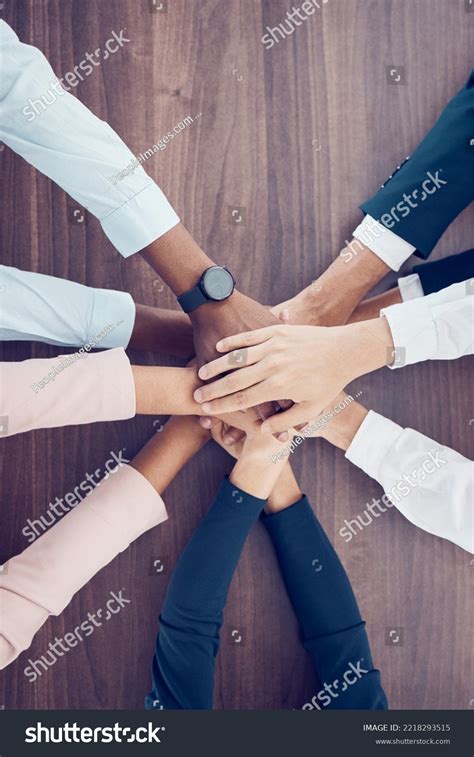 teamwork collaboration motivation business people hands stock photo