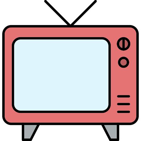 Television Generic Thin Outline Color icon