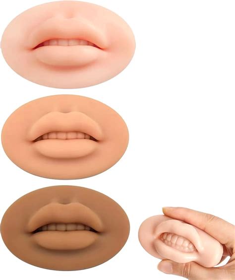 3 Color 3d Silicone Lips Realistic Premium Soft Permanent Makeup Tattoo