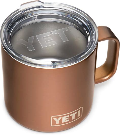 yeti rambler stainless steel vacuum insulated mug  standard lid