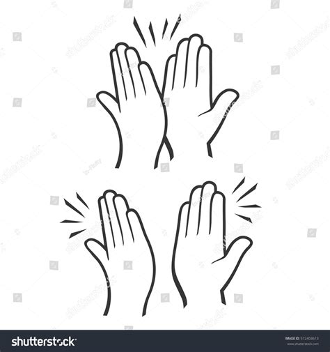 Two Hands Giving High Five Icons Stock Vector (Royalty Free) 572403613 | Shutterstock