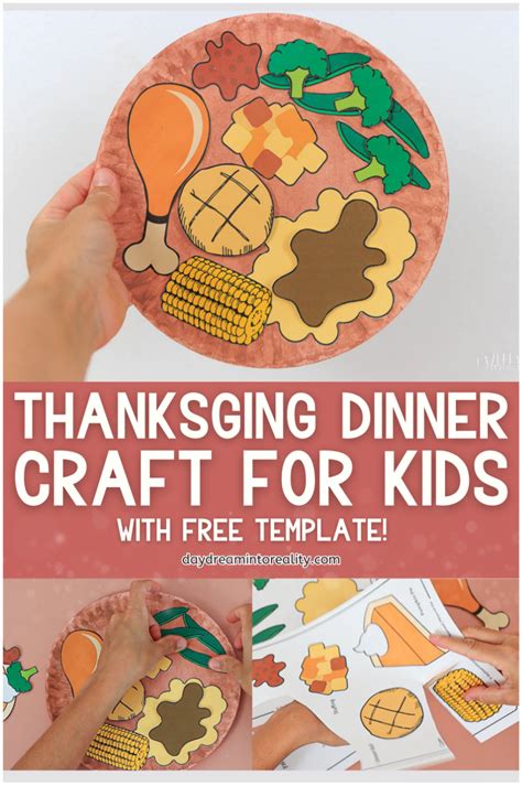 Thanksgiving Dinner Paper Plate Craft | Free PDF Template ...