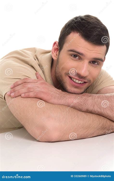 cheerful young men stock image image  crossed human