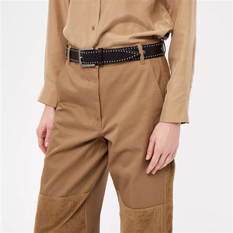 Ремень Max Mara кожаный c клепками купить в Москве, большой выбор