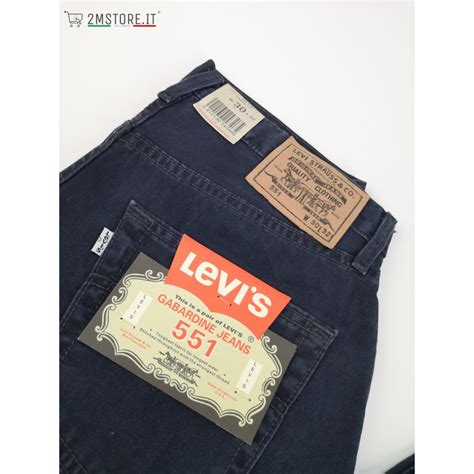 LEVI'S jeans LEVIS 551 Blue Gabardine Original Regular Fit Tapered leg ...