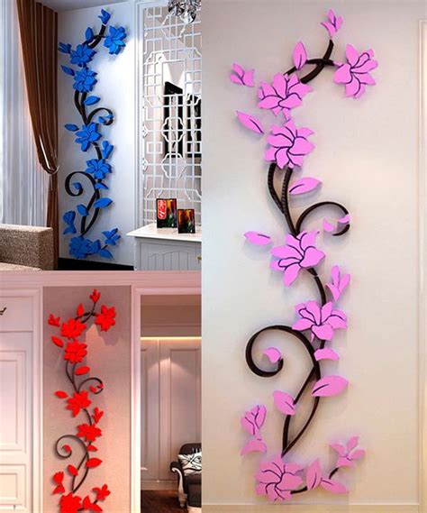 Декоративные наклейки на стену | Diy wall stickers, Flower room decor ...