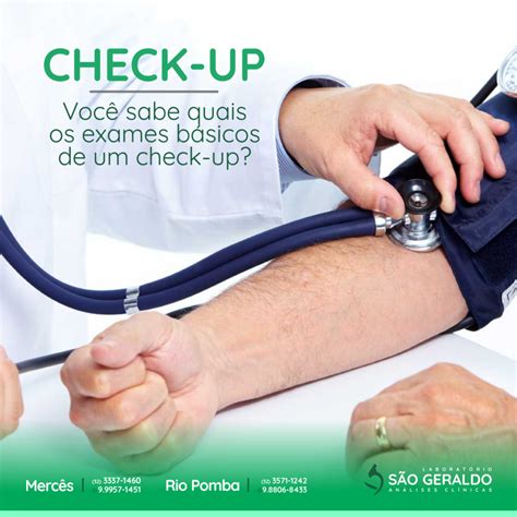 Check Up Ou Check Up - Você sabe quais os exames básicos de um check-up? – Laboratório São Geraldo