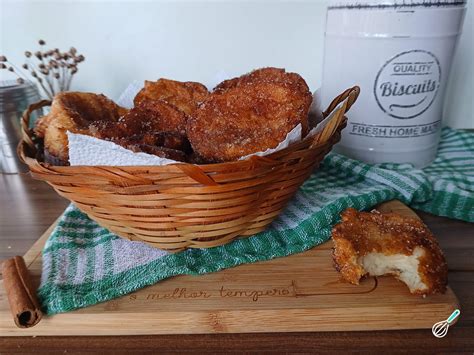 Receita De Rabanada Frita E Sequinha - Rabanada frita fácil e sequinha