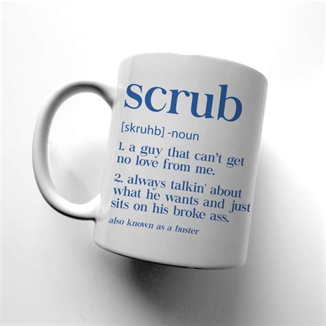 No Scrubs - TLC Inspired Scrub Definition, Color Accent Mug, Metallic