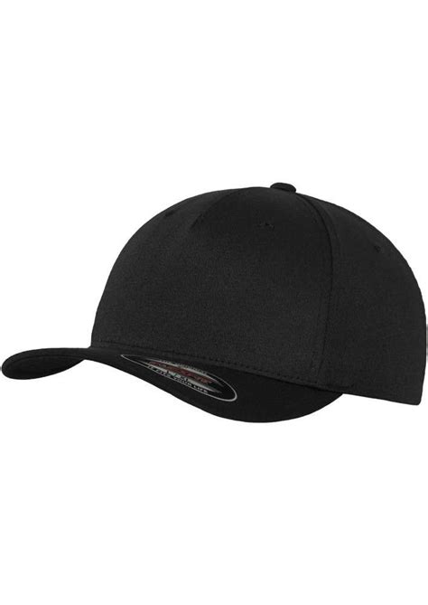 Premium | Flexfit 5 Panel Cap | Black | Fitted - style your cap®