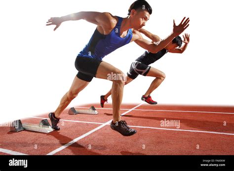 track  field athletes running stock photo alamy