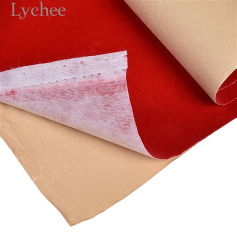 Lychee 50x148 см самоклеящаяся бархатная ткань сплошной цвет ...