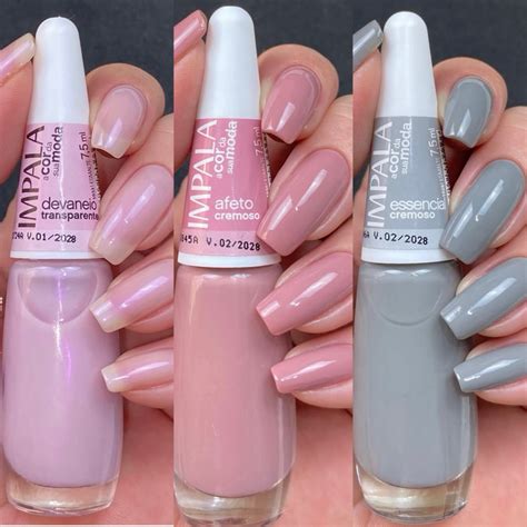 Cor Esmalte Da Moda - Kit 3 Esmalte Impala A Cor da Sua Moda 6, Devaneio , Afeto e Essencial ...