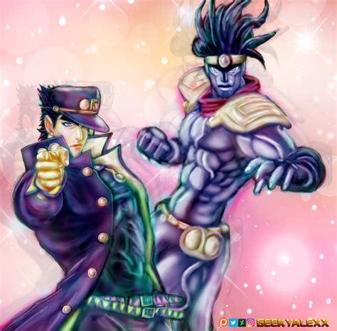 jotaro kujo and star platinum by GeekyAlexx on DeviantArt