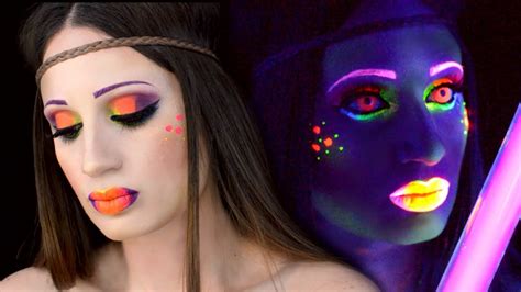 Maquillaje fluorescente colorido UV, Fiesta Luz Negra / Neon Paint ...
