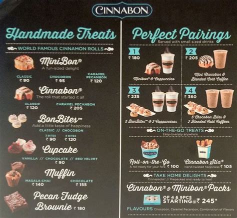Cinnabon Menu, Menu for Cinnabon, DLF Mall of India, Sector 18, Noida ...