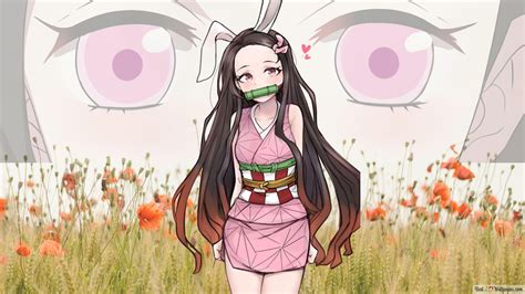 Demon Slayer - Nezuko Kamado amb un quimono sexy 4K baixada de fons de