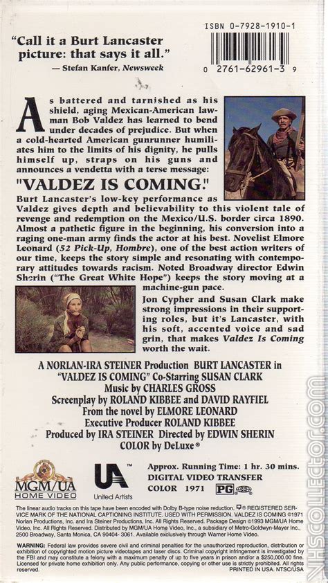 Valdez is Coming | VHSCollector.com