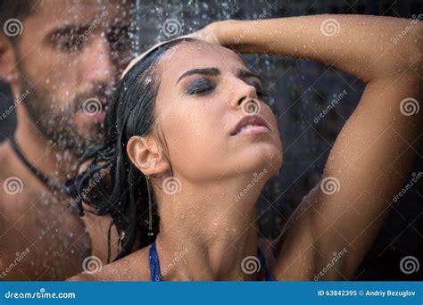 Couple In Shower Royalty-Free Stock Photography | CartoonDealer.com