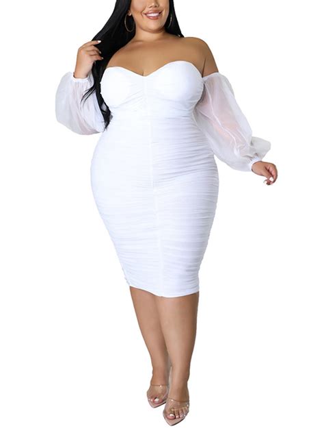 Sexy Plus Size White Party Dresses