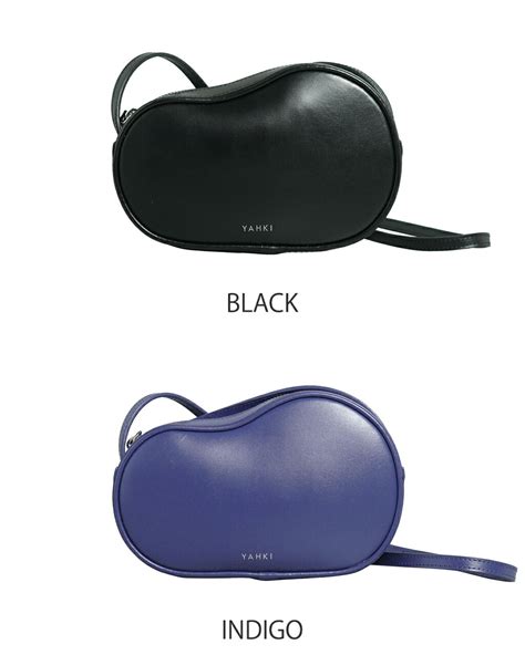 【楽天市場】ヤーキ YAHKI クロスボディバッグ CROSS BODY BAG レザー ショルダーバッグ ブラック ブルー インディゴ ...