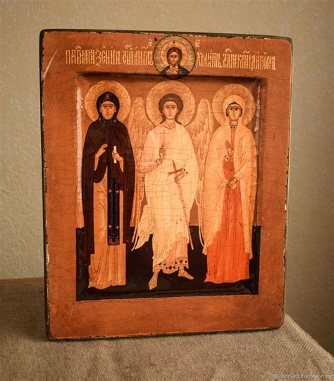 Икона " Ангел Хранитель с Ксенией и мученицей Агафьей" – купить на ...