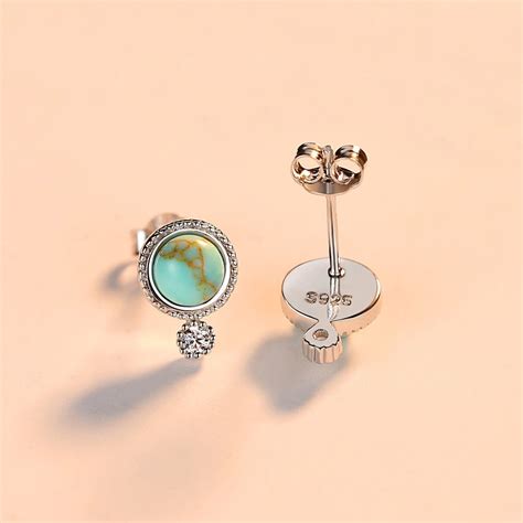 Сребърни обеци с тюркоаз "Утопия" – Silenti Jewelry