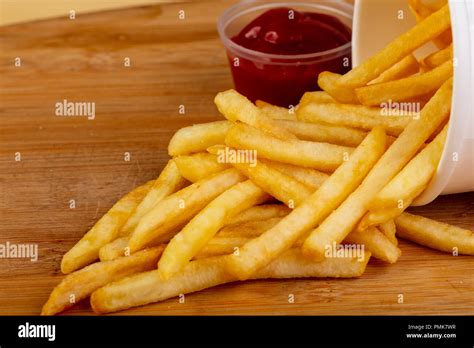 French fries potato with sauce Stock Photo - Alamy