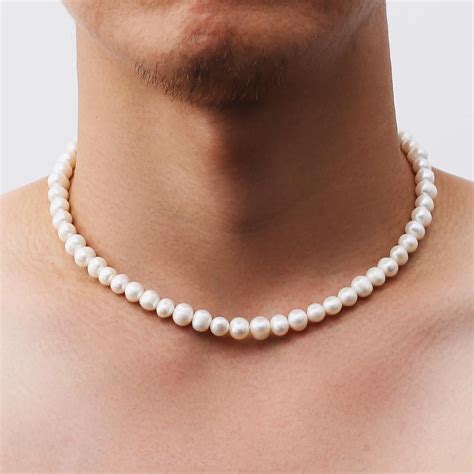 freshwater pearl necklace chain necklace mm shop  twistedpendant