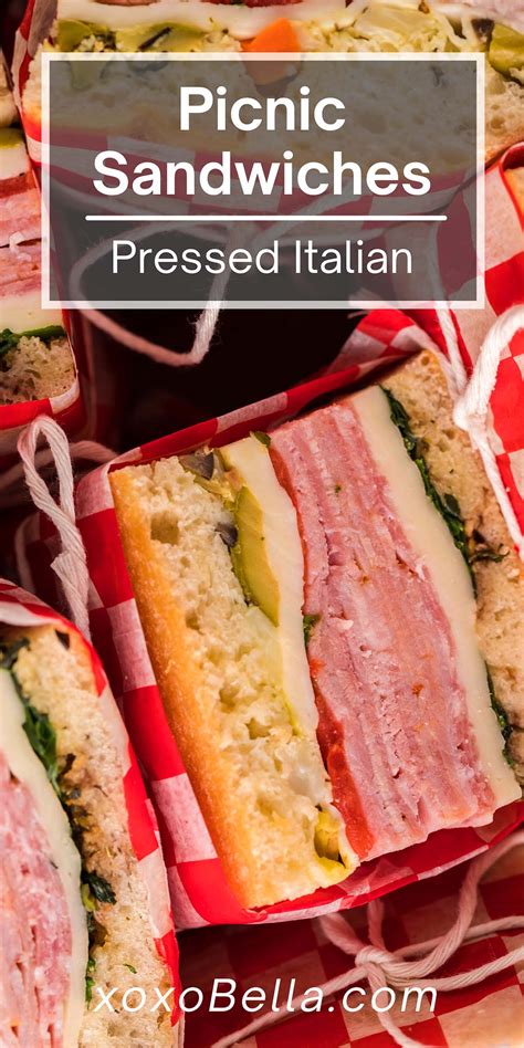 Pressed Italian Picnic Sandwiches - xoxoBella