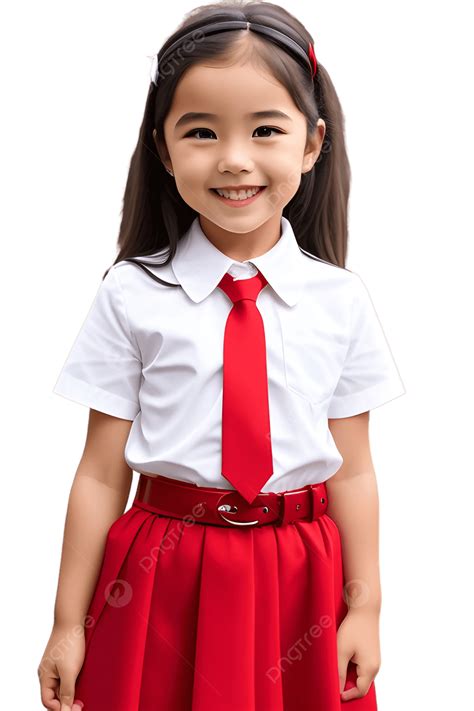 Smiling Little Girl Wearing School Uniform, Smiling Little Girl, Little