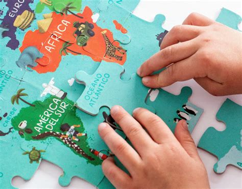 World map puzzle for kids on Behance