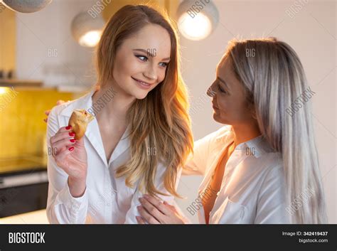 young blonde lesbian image photo  trial bigstock