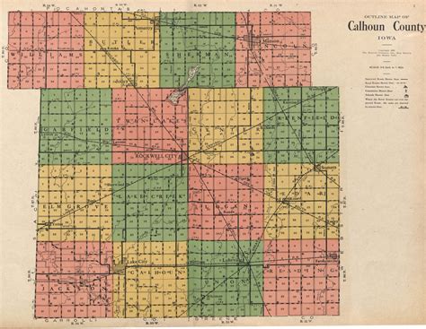 maps calhoun county iowa  iagenweb project