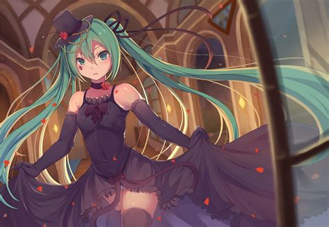 тапети : аниме момичета, Vocaloid, Hatsune Miku, аква коса, аква очи ...