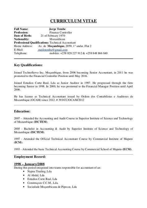 CV JorgeTembe_2016_Eng