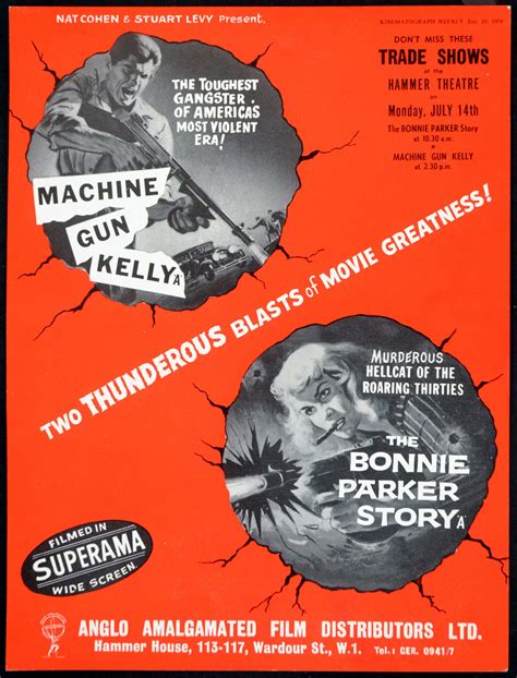MACHINE GUN KELLY + THE BONNIE PARKER STORY | Rare Film Posters